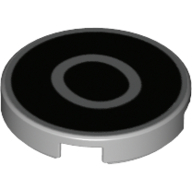 Flat Tile 2X2, Round, No. 1198 - Medium Stone Grey