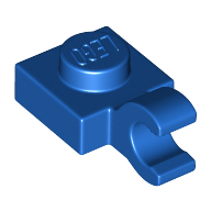 Plate 1X1 W/Holder Vertical - Bright Blue