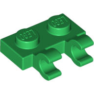Plate 1X2 W/Holder, Vertical - Dark Green