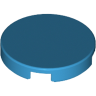 Flat Tile 2X2, Round - Dark Azur