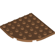 Plate 6X6 W. Bow - Medium Nougat
