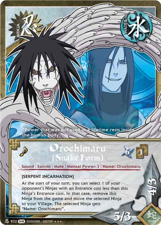 Orochimaru (Snake Form) - N-932 - Super Rare - 1st Edition - Foil