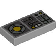 Flat Tile 1X2, No. 307 - Medium Stone Grey