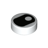 Flat Tile 1X1, Round, No. 151 - White