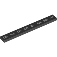 Flat Tile 1X8, No. 85 - Black