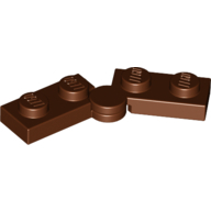 Hinge Plate 1X2 - Reddish Brown