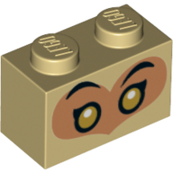 Brick 1X2, No. 62 - Brick Yellow