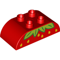 Brick 2X4, W/ Bows, No. 20 - Bright Red