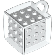 Cube 3X3X3, W/ Ring - White