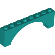 Brick W. Bow 1X8X2 - Bright Bluish Green