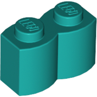 Palisade Brick 1X2 - Bright Bluish Green