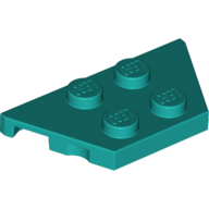 Plate 2X4X18Degrees - Bright Bluish Green