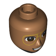 Mini Doll, Head, No. 235 - Medium Nougat