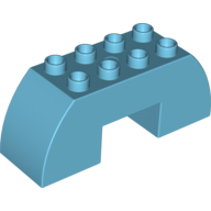 Brick 2X6X2 Outside Bows - Medium Azur