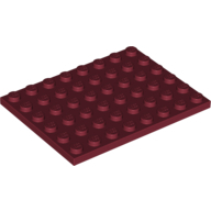 Plate 6X8 - Dark Red