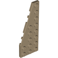 Left Plate 3X8 W/Angle - Sand Yellow