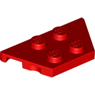 Plate 2X4X18Degrees - Bright Red
