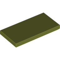 Flat Tile 2X4 - Olive Green
