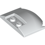 Plate W. Bow 3X4X2/3 W. Knobs - White