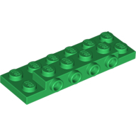 Plate 2X6X2/3 W 4 Hor. Knob - Dark Green