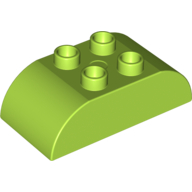 Brick 2X4 W. Bows - Bright Yellowish Green