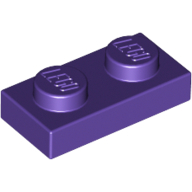 Plate 1X2 - Medium Lilac