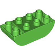 Brick 2X4 W. Inv. Bows - Bright Green