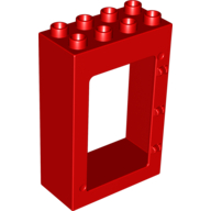 Door Frame, 2X4X5 - Bright Red