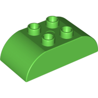 Brick 2X4 W. Bows - Bright Green