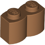 Palisade Brick 1X2 - Medium Nougat