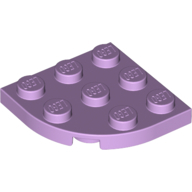 Plate 3X3, 1/4 Circle - Lavender
