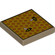 Flat Tile 2X2, No. 442 - Sand Yellow