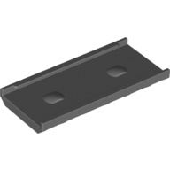 Plate 2X6 W. Holder - Dark Stone Grey