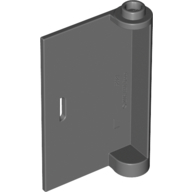Left Door W/Knob Hinge 1X3X4 - Dark Stone Grey