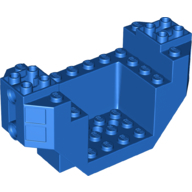 Plane Bottom 4X12X4, W/ 4.85 Hole - Bright Blue