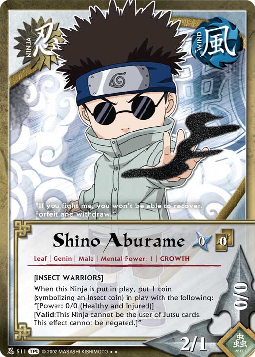 Shino Aburame - N-511 - Rare - 1st Edition