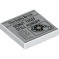 Flat Tile 2X2, No. 444 - White