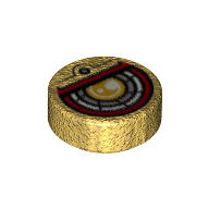 Flat Tile 1X1, Round, No. 136 - Warm Gold
