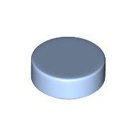 Flat Tile 1X1, Round - Light Royal Blue