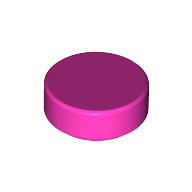 Flat Tile 1X1, Round - Bright Purple