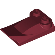 Plate W. Bows 2X3 - Dark Red