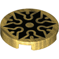 Flat Tile 2X2, Round, No. 1173 - Warm Gold