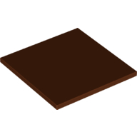Flat Tile 6X6 - Reddish Brown