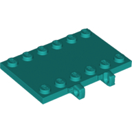 Plate 4X6, W/ Vert. Stub - Bright Bluish Green