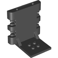 Plate 4X5X5 1/3, W/ Hor. Fork - Black