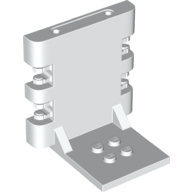 Plate 4X5X5 1/3, W/ Hor. Fork - White
