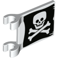 Flag, W/ 2 Holders, No.19 - White