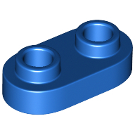 Plate 1X2, Rounded, No. 1 - Bright Blue