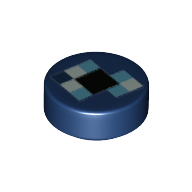 Flat Tile 1X1, Round No. 102 - Earth Blue