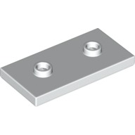 Plate 2X4, W/ 2 Knobs - White